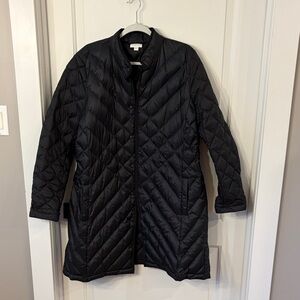 J. Jill Black Down Puffer Coat